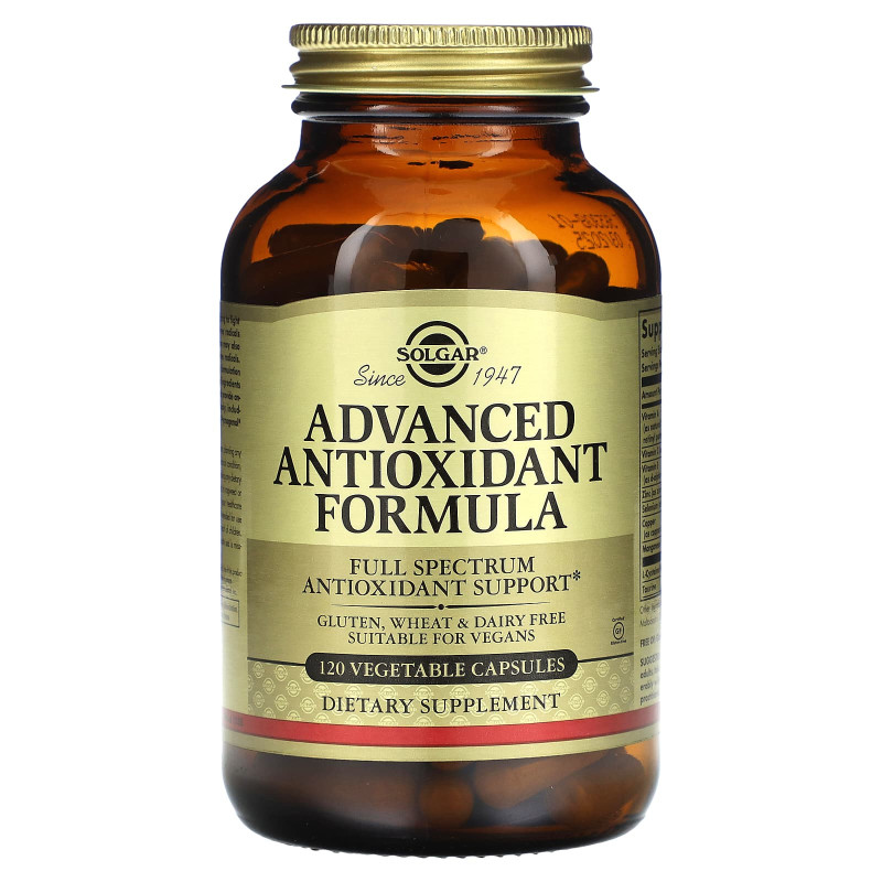 Антиоксидантный комплекс, Advanced Antioxidant Formula, Solgar, 120 вегетарианских капсул