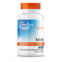 Метилсульфонілметан, МСМ, MSM, Doctor's Best, 1000 мг, 180 капсул
