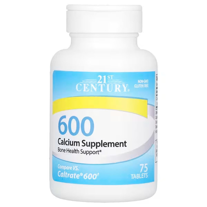 Кальций для костей, Calcium Supplement, 21st Century, 600 мг, 75 таблеток