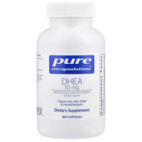 ДГЕА, DHEA, Pure Encapsulations, підтримка імунітету, спалювання жиру, гормонального балансу та емоційного благополуччя, 10 мг, 180 капсул
