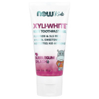 Зубний гель дитячий, Kids Toothpaste Gel, Now Foods, Solutions, жувальна гумка, 85 г