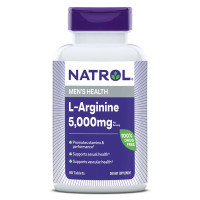 L-аргінін, підтримка сексуального здоров'я чоловіків, L-Arginine, Natrol, 5000 мг, 90 таблеток (1000 мг у таблетці)