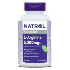 Аргинин, L-Arginine, Natrol, 3000 мг, 90 таблеток