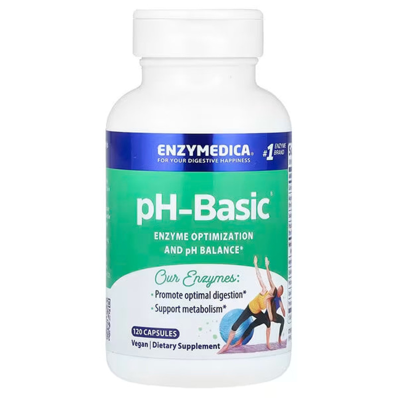 Ферменты рН баланс, pH-Basic, Enzymedica, 120 капсул