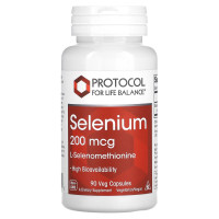 Селен, Selenium, Protocol for Life Balance, 200 мкг, 90 веганских капсул
