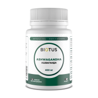 Ашваганда, Ashwagandha, Biotus, 400 мг, 60 капсул