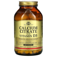 Цитрат кальция с витамином D3, Calcium Citrate, Solgar, 240 таблеток
