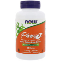 Нейтрализатор крахмала, фаза 2, Phase 2, Starch Neutralizer, Now Foods, белая фасоль, 500 мг, 120 вегетарианских капсул