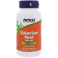 Корінь Валеріани, Valerian Root, Now Foods, 500 мг, 100 вегетаріанських капсул
