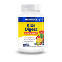 Пищеварительные ферменты для детей, Kids Digest, Enzymedica, фруктовый вкус, для веганов, 60 жевательных таблеток