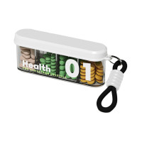 Органайзер для таблеток с ремешком, Health 01 Portable Pill Organizer with Lanyard, MEMOSAN, водонепроницаемый, с 4 отделениями, белый