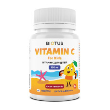 Вітамін С для дітей, Vitamin C For Kids, Biotus, смак вишні, 60 таблеток