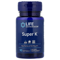 Витамин К, Super Vitamin K, Life Extension, 2600 мкг, 90 гелевых капсул