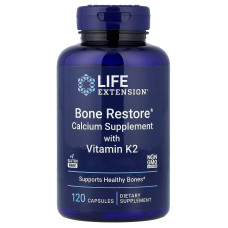 Восстановление костей + К2, Bone Restore, Life Extension, 120 капсул