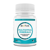 Мультивітаміни та мінерали, Multivits & Minerals, Biotus, 30 капсул