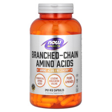 BCAA амінокислоти з розгалуженим ланцюгом, Amino Acids, Now Foods, Sports, 240 капсул