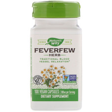 Пиретрум девичий, Feverfew Herb, Nature's Way, 380 мг, 100 веганских капсул