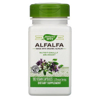 Альфальфа, Alfalfa, Nature's Way, молодые побеги, 1215 мг, 100 веганских капсул