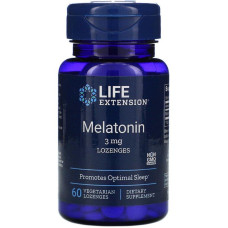 Мелатонин, Melatonin, Life Extension, 3 мг, 60 леденцов