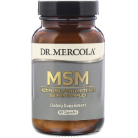 МСМ з органічною сіркою, MSM Sulfur, Dr. Mercola, комплекс, 60 капсул