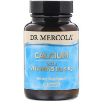 Кальцій з вітамінами D3 і К2, Calcium with Vitamins D3 & K2, Dr. Mercola, 30 капсул