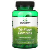Комплекс харчових волокон, Tri-Fiber Complex, Swanson, 100 капсул