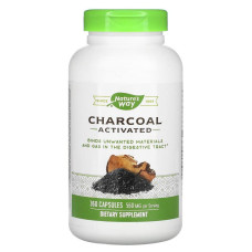 Активированный уголь, Charcoal Activated, Nature's Way, 280 мг, 360 капсул