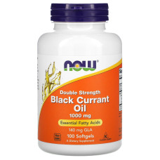 Масло черной смородины, Black Currant Oil, Now Foods, 1000 мг, 100 гелевых капсул