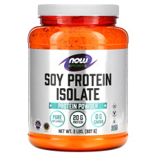 Изолят соевого протеина, Soy Protein Isolate, Now Foods, Sports, порошок, чистый, без вкуса, 907 грамм