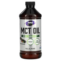 Масло МСТ для похудения, MCT Oil, Now Foods, Sports, вкус ванили и лесного ореха, 473 мл