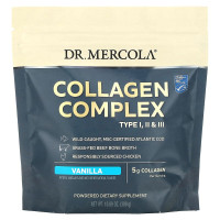 Коллагеновый комплекс типов l, ll и lll, Collagen Complex, Dr. Mercola, ваниль, 5 г, 309 грамм