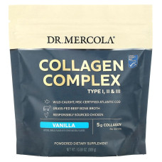 Колагеновий комплекс типів l, ll та lll, Collagen Complex, Dr. Mercola, ваніль, 5 г, 309 грам
