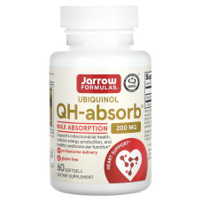 Убіхінол, QH-absorb, Ubiquinol, Jarrow Formulas, 200 мг, 60 гелевих капсул