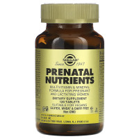 Вітаміни та мінерали для вагітних, Prenatal Multivitamin & Mineral, Solgar, 120 таблеток