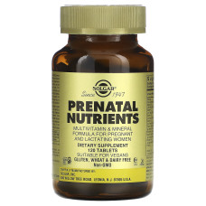 Витамины и минералы для беременных, Prenatal Multivitamin & Mineral, Solgar, 120 таблеток