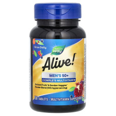 Мультивитамины для мужчин старше 50 лет, Alive! Men's 50+, Nature's Way, 50 таблеток