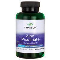 Піколінат цинку, Zinc Picolinate, Swanson, 22 мг, 60 капсул
