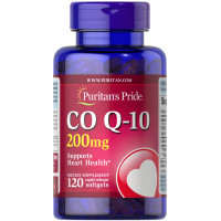 Коэнзим Q10, CO Q-10, Puritan's Pride, 200 мг, 120 гелевых капсул