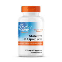 R-ліпоєва кислота, Best Stabilized R-Lipoic Acid, Doctor's Best, 200 мг, 60 вегетаріанських капсул
