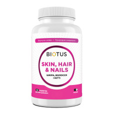 Волосся, шкіра та нігті, Hair, Skin & Nails, Biotus, 120 таблеток