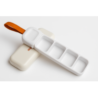 Органайзер для таблеток с 3 отделениями с логотипом Biotus, U Disk Shape Plastic Pill Box 3 Compartment, MEMOSAN, U-образная, с выдвижной ручкой