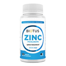 Цинк піколінат, Zinc Picolinate, Biotus, 22 мг, 100 капсул