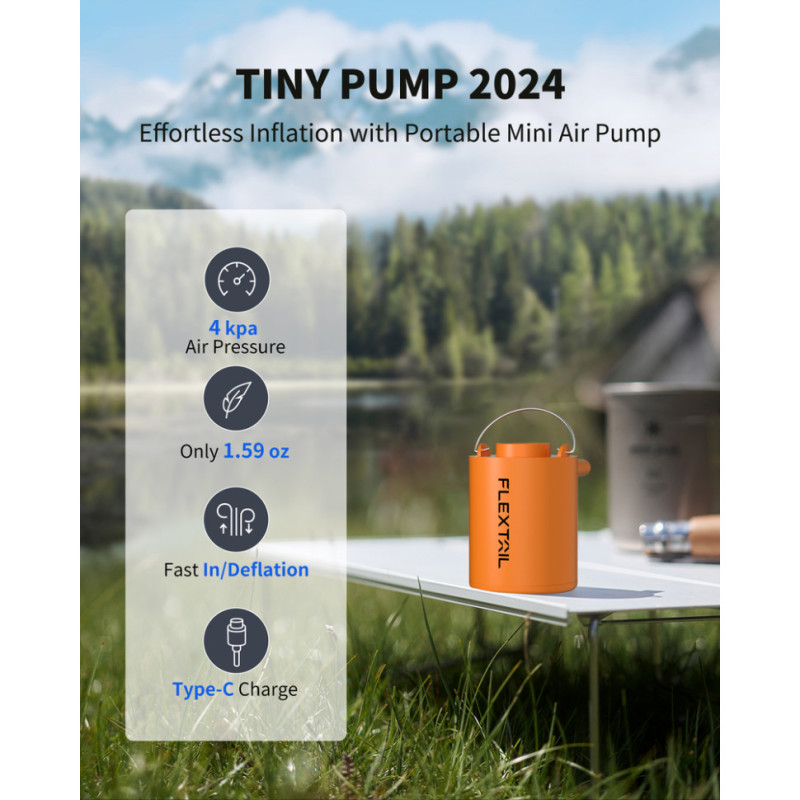 Насос кемпінговий Flextail Tiny Pump, помаранчевий