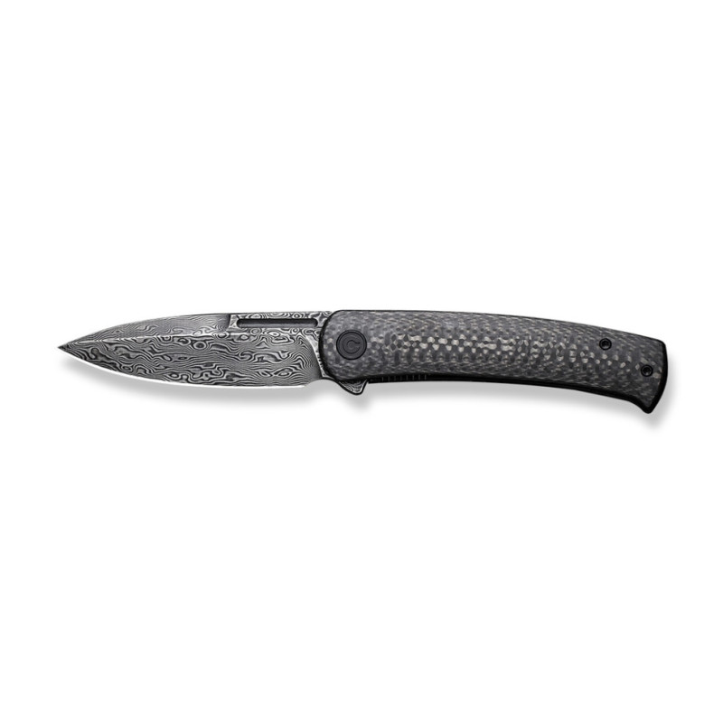 Ніж складаний туристичний Civivi Caetus Flipper, (8.8 см) Damascus / Carbon Fiber