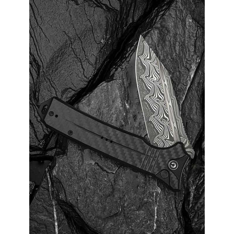 Ніж складаний туристичний Civivi Neurohaptic, (9.5 см) Damascus / Carbon Fiber & G10