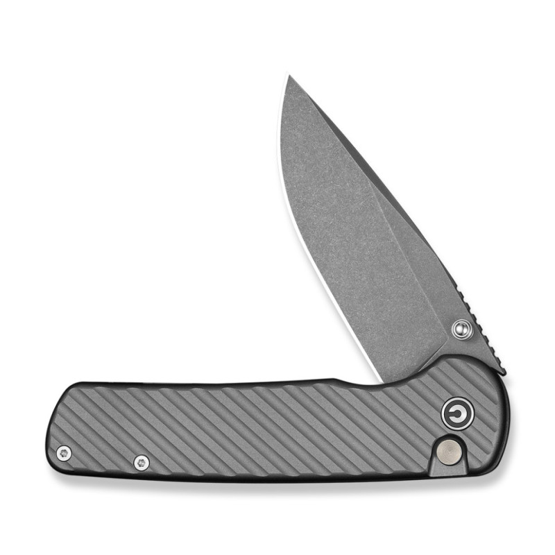 Ніж складаний туристичний Civivi Iron Tide (8.2 см) 14C28N / Aluminum сірий