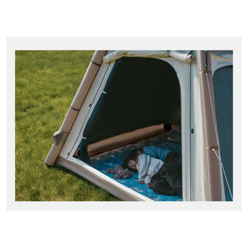 Намет чотиримісний автоматичний надувний із тентом Naturehike Ango CNK2550WS017, коричневий