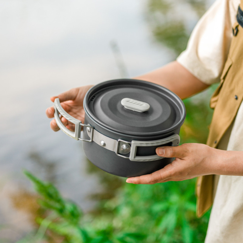 Набір посуду (2 каструлі, чайник, сковорідка) Naturehike CNK2450CF010, алюміній