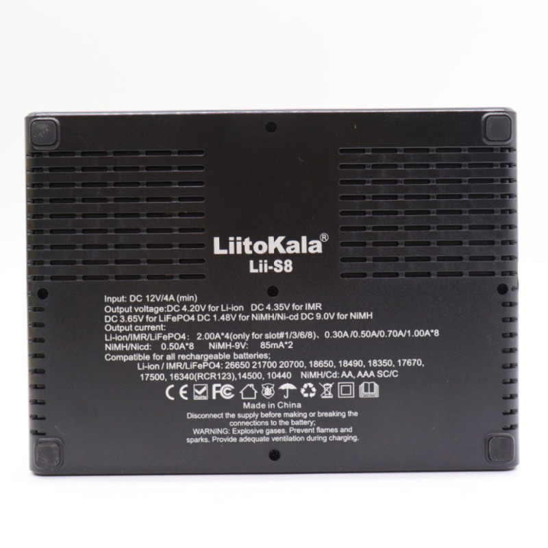 Зарядний пристрій LiitoKala Lii-S8 на 8 каналів для акумуляторів + автомобільний кабель