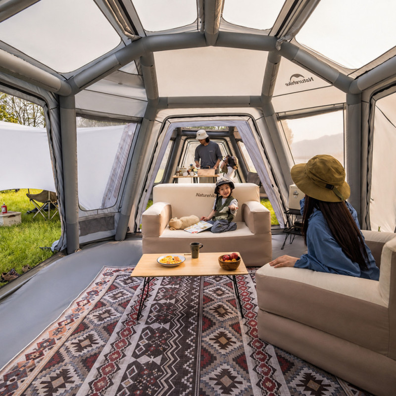 Намет чотиримісний надувний Naturehike Gen Air FL CNK2550WS046, сірий